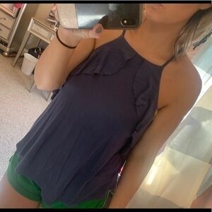 Express | blue tank top